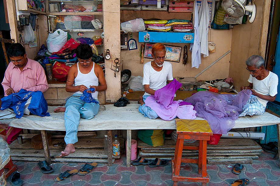 Kalkuta - krawcy (Indie 2010 - portety i inni ludzie)